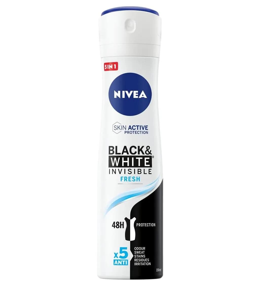 NIVEA déodorant femme INVISIBLE FRESH B&W 200ML
