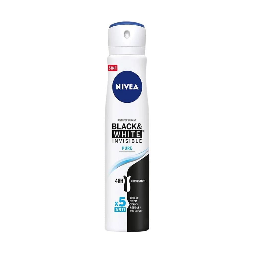 NIVEA déodorant femme INVISIBLE PURE B&W 200ML