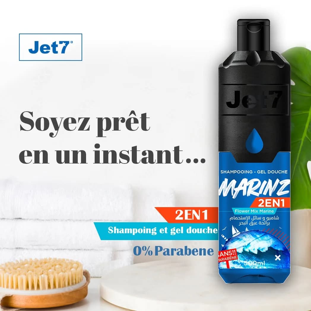 JET 7 Gel Douche Marinz 2 en 1 500 ml