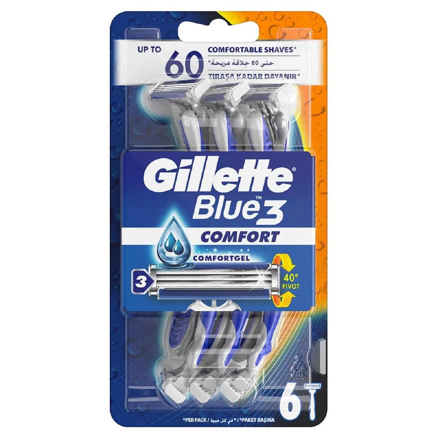 GILLETTE Blue III Comfort 6 pièces