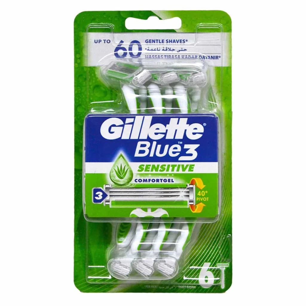 GILLETTE Blue III Sensitive 6 pièces