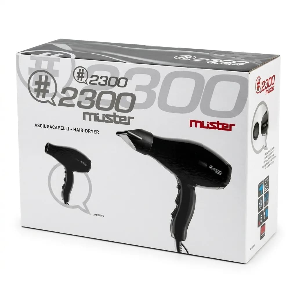 MUSTER Sèche-cheveux professionnel Noir 2300