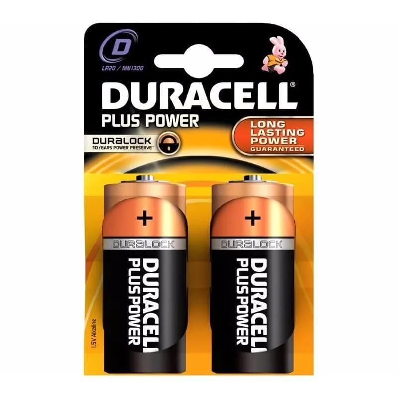 DURACELL Plus Power D LR20 Pack de 2 piles alcalines 1,5 V