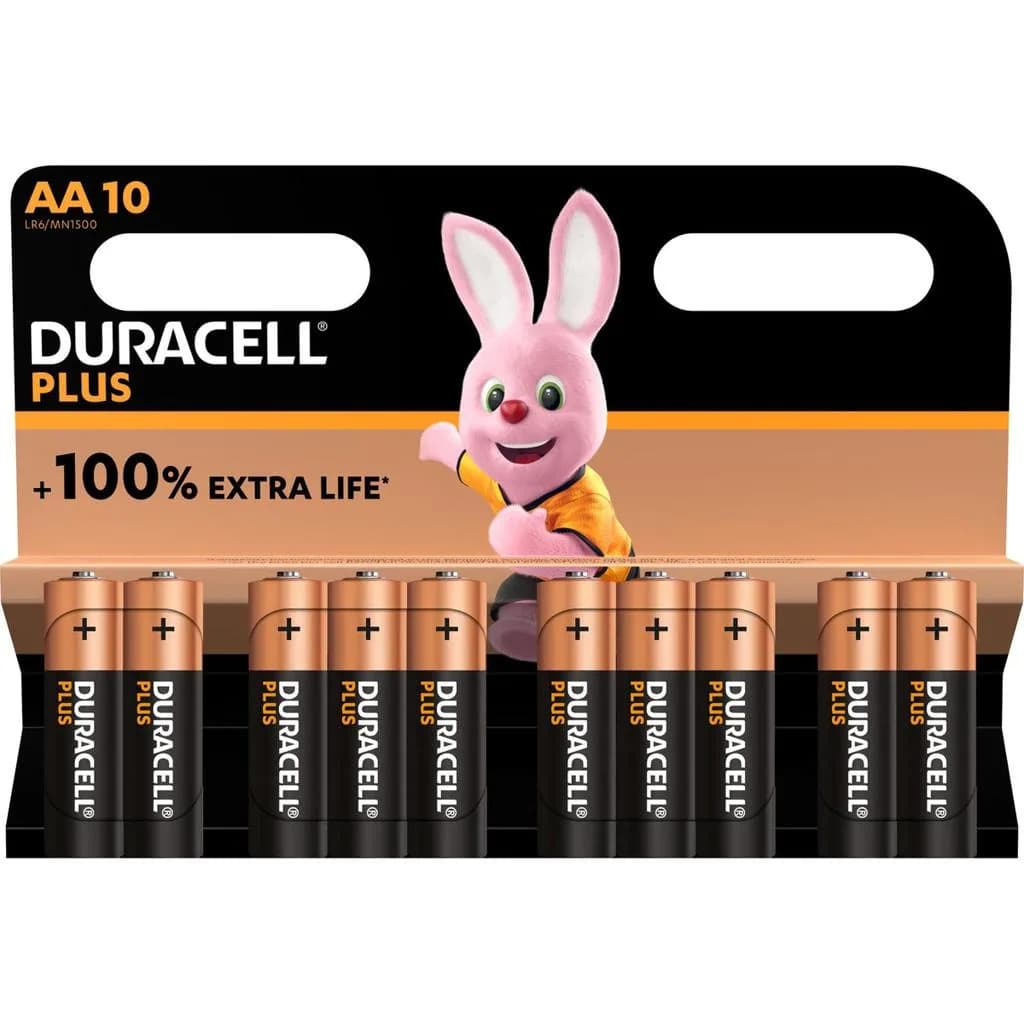 DURACELL AA Extra Life Pack de 10 piles alcalines 1,5 V