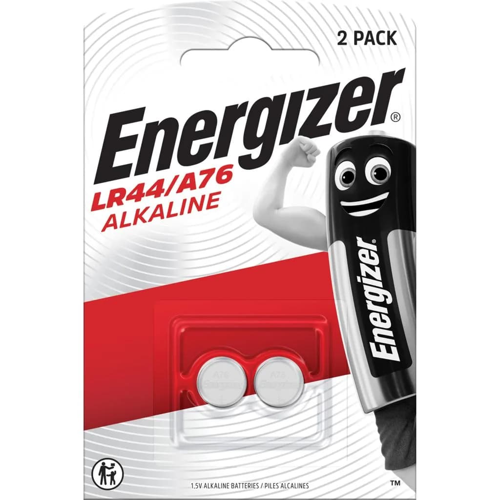 ENERGIZER A76 / LR44 Pack de 2 piles bouton alcalines 1,5 V