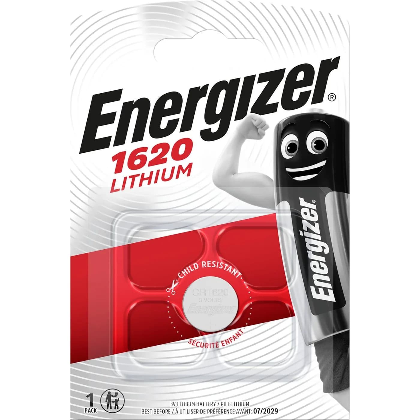 ENERGIZER CR1620 Pile bouton lithium 3 V