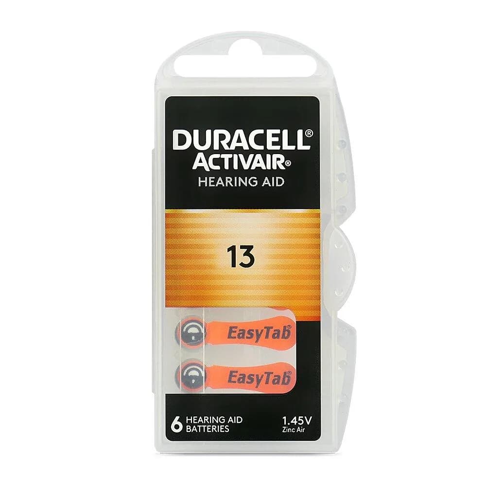 DURACELL Activair 13 Piles pour appareils auditifs, pack de 6