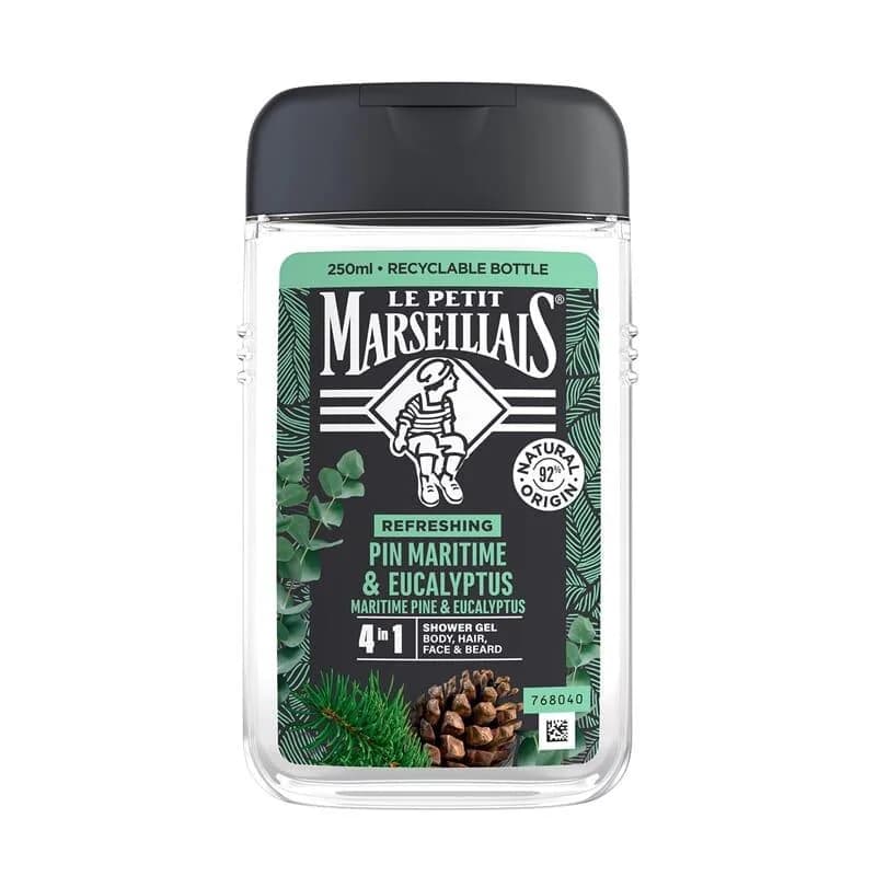 LE PETIT MARSEILLAIS Gel Douche 4 en 1 Pin Maritime & Eucalyptus 250 ml