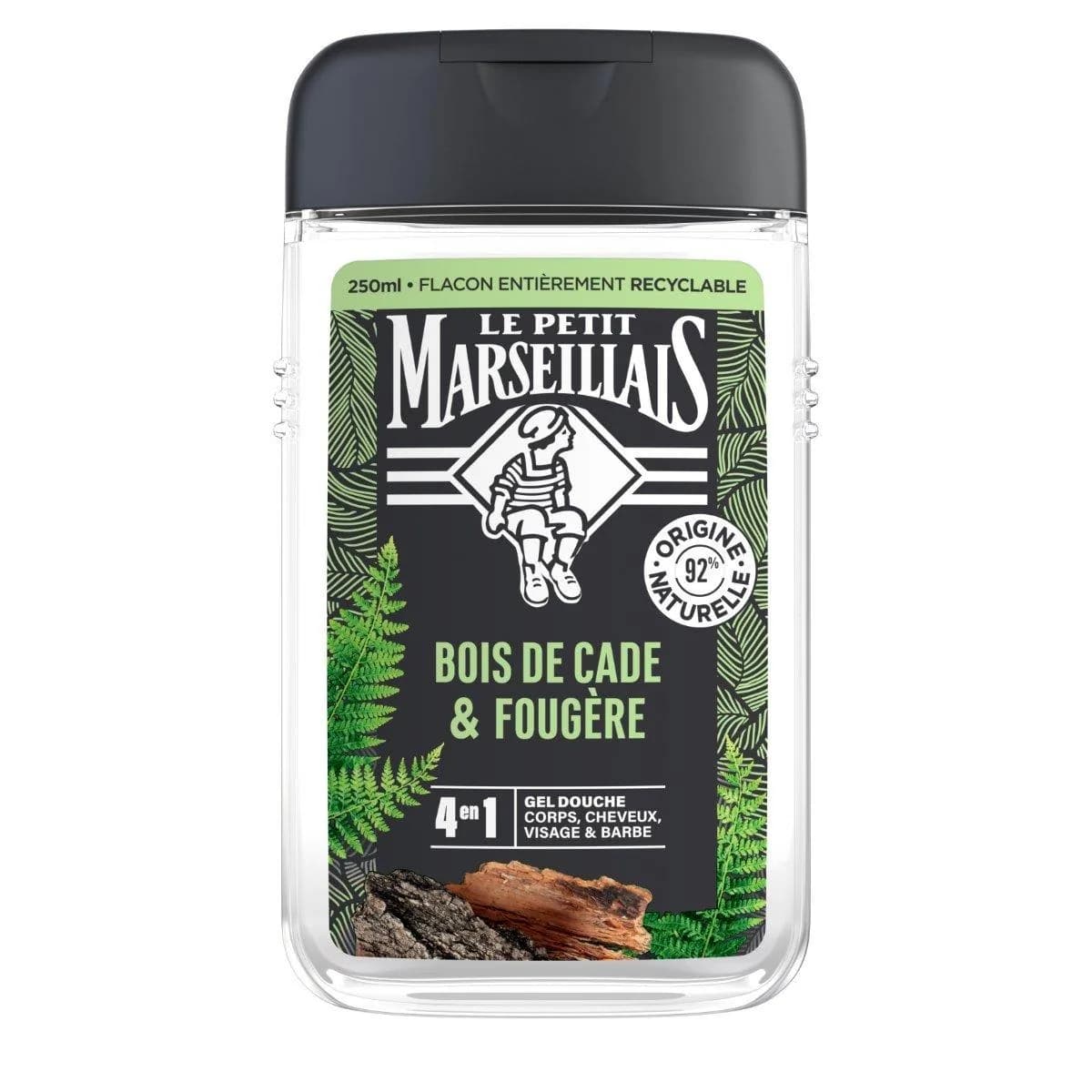 LE PETIT MARSEILLAIS Gel Douche 4 en 1 Bois de Cade & Fougère 250 ml