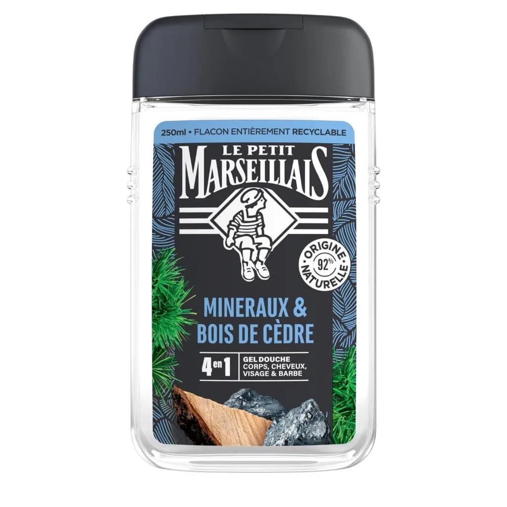 LE PETIT MARSEILLAIS Gel Douche 4 en 1 Bois de Cèdre 250 ml