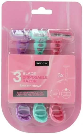 SENCE Rasoir Femme Smooth Shave 3 Pièces
